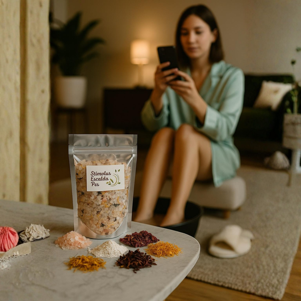 Foot bath in packages